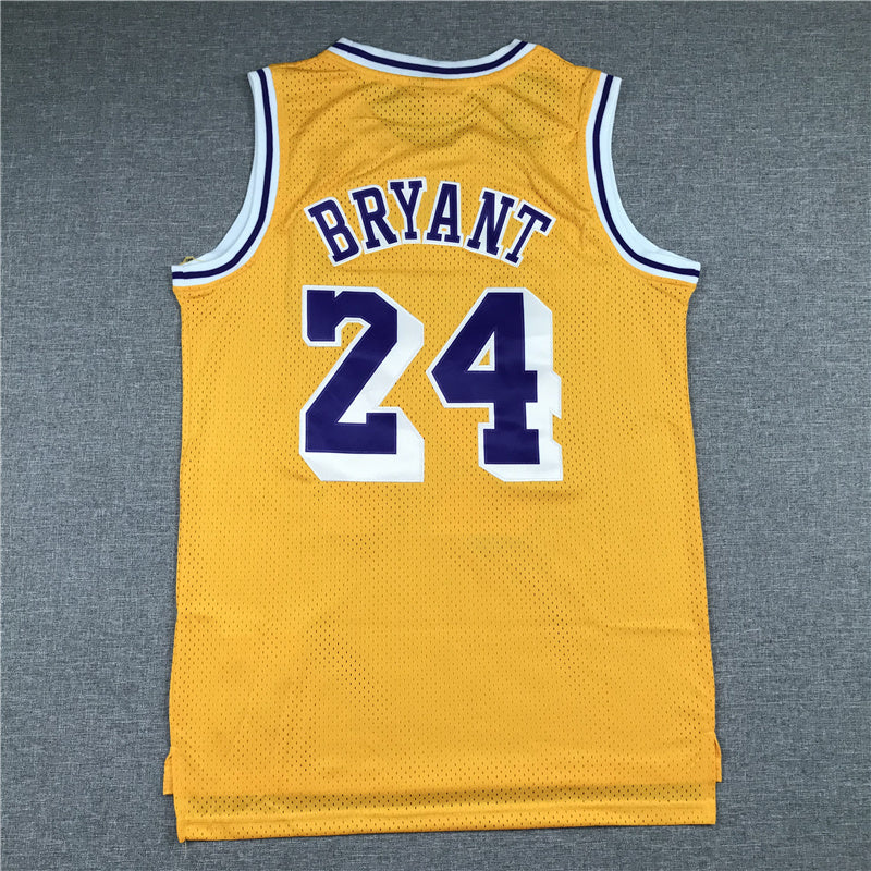 Los Angeles Lakers #24 Kobe Bryant Lakers 24 Yellow Gold Logo Style 1