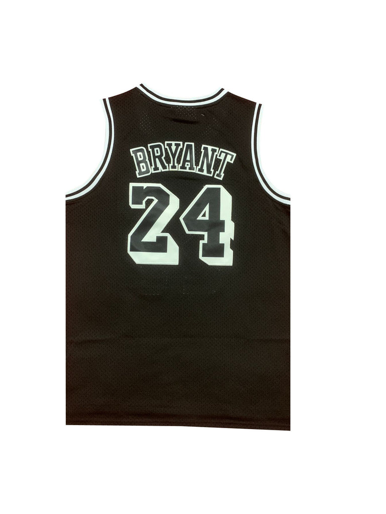 Los Angeles Lakers #24 Kobe Bryant Lakers 24 # Kobe Classic Retro 2007-08 Black Black Premium Mesh Jersey Style 1