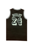 Los Angeles Lakers #24 Kobe Bryant Lakers 24 # Kobe Classic Retro 2007-08 Black Black Premium Mesh Jersey Style 1