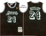 Los Angeles Lakers #24 Kobe Bryant Lakers 24 # Kobe Classic Retro 2007-08 Black Black Premium Mesh Jersey Style 3
