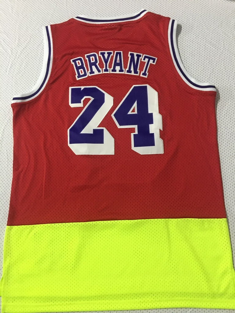 Los Angeles Lakers #24 Kobe Bryant Lakers 24 # Kobe Red + Edition Premium Mesh Jersey Style 1