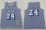 Los Angeles Lakers #24 Kobe Bryant Lakers 24 # Kobe White Blue Classic Retro Premium Mesh Jersey
