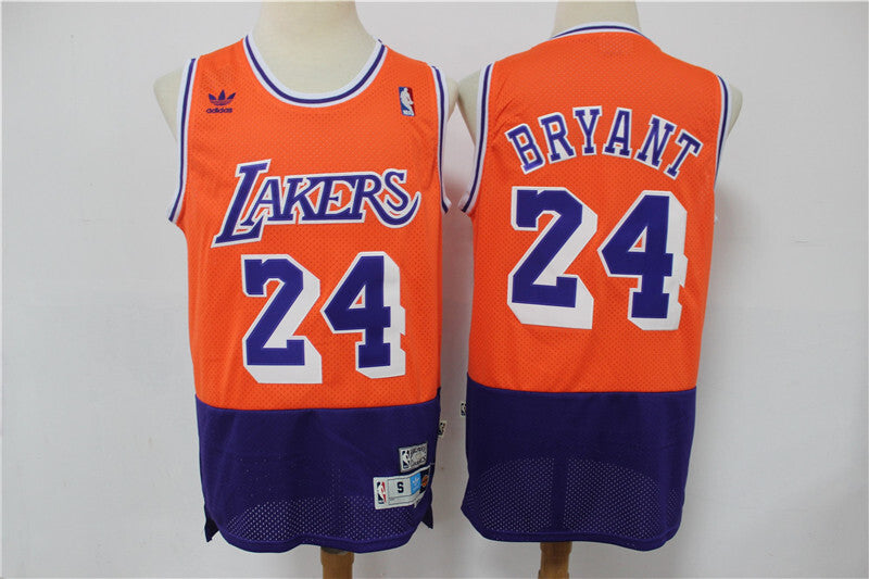 Los Angeles Lakers #24 Kobe Bryant Lakers 24 # Orange Red Retro Edition