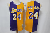 Los Angeles Lakers #24 Kobe Bryant Lakers 24 # Yellow Purple Retro Jersey -- Kobe