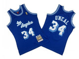 Los Angeles Lakers #34 Shaquille ONeal Lakers 34 Colorful Blue 96-97 Season Mitchell Retro Jersey -- Shaquille . O'Neal Style 2