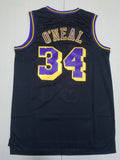 Los Angeles Lakers #34 Shaquille ONeal Lakers 34 Retro Black S-XXL Style 3
