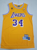 Los Angeles Lakers #34 Shaquille ONeal Lakers 34 Yellow s-xxl Style 4