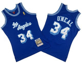 Los Angeles Lakers #34 Shaquille ONeal m&n jersey blue