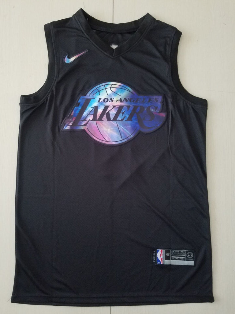 Los Angeles Lakers #3 Anthony Davis Black Rainbow S-XXL Style 2