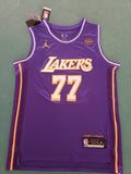 Los Angeles Lakers #77 Luka Dončić Purple 2025 Statement Lakers 77 Edition Style 2