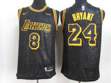 Los Angeles Lakers #8 24 Kobe Bryant New Lakers Front 8 # Back 24 # City Edition Kobe Black