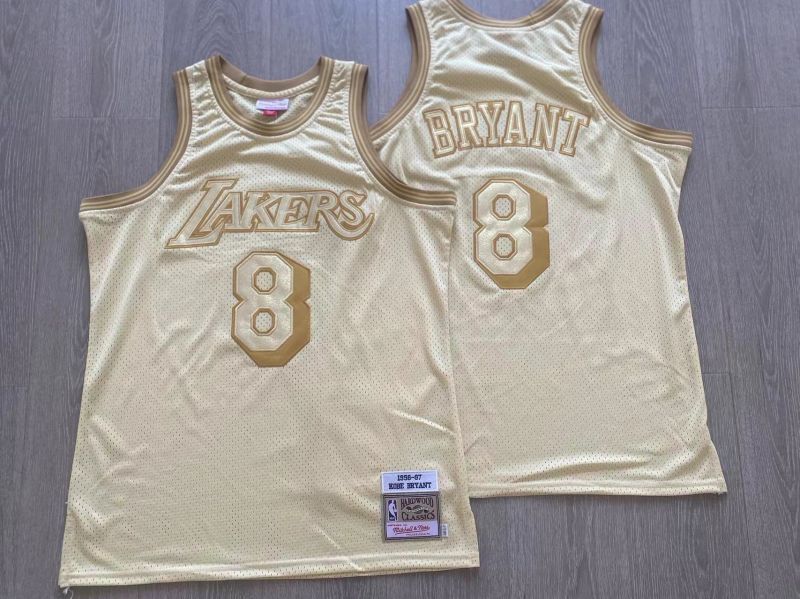 Los Angeles Lakers #8 Kobe Bryant 1996-97 authentic jersey gold mitchell&ness Lakers 8 # Kobe 1996-97 Retro Gold Jersey