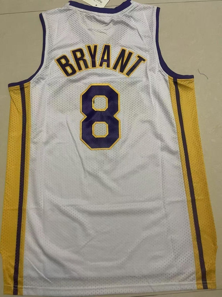 Los Angeles Lakers #8 Kobe Bryant Lakers 8 # White Retro Style 1