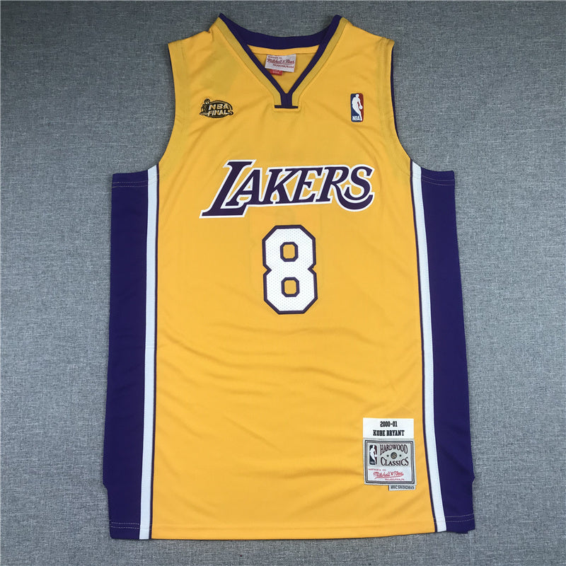 Los Angeles Lakers #8 kobe Bryant Lakers 8 Edition 2000-01 Yellow Style 2