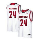 Louisville Cardinals Harrell 24 White