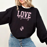 Love Is Growing Vanlentine Sweatshirt, Growing my Valentine - Valentines Day Pregnancy Announcement Sweatshirt, Pregnancy Shirt Valentine Baby Reveal Ideas Expecting Baby On The Way tee