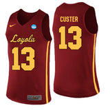 Loyola (Chi) Ramblers Clayton Custer 13 Burgundy