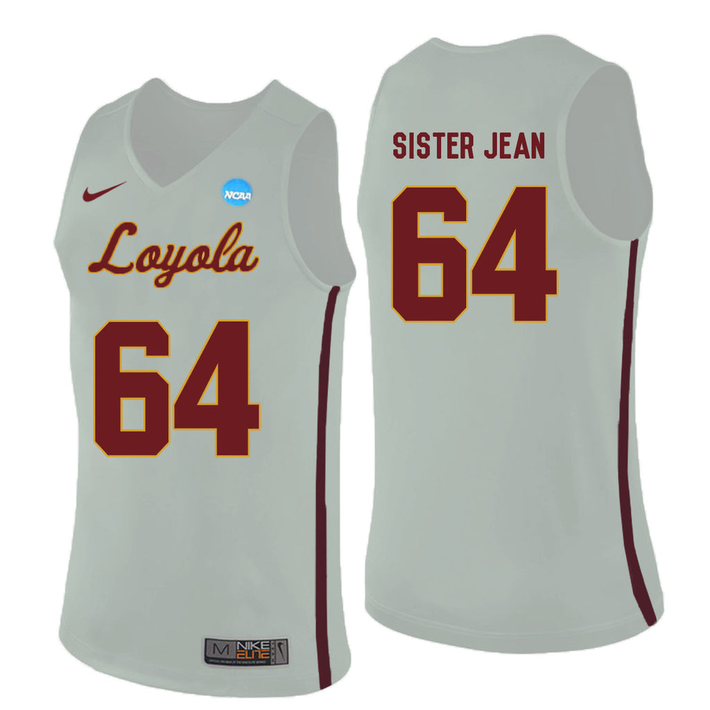 Loyola (Chi) Ramblers SISTER JEAN 64 White