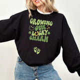 Lucky St Patricks Day Pregnancy Sweatshirt, Maternity St Patricks Day Shirt, St Patrick's Baby Shower St Paddy's Gender Reveal Announcement