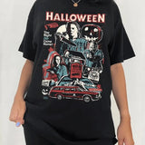 M1chael Halloween Shirt, The Night He Came Home Tshirt, Horror Movies Shirt, Unisex Short Sleeve Tee Shirt, Casual Clothing Top Womenswear