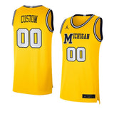MICHIGAN WOLVERINES Custom Basketball Jersey Dri-FIT Swingman Yellow