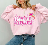 Madam President 1 side Shirt Ver1 , Kamala Harris (and Tim!) 2024 Shirt, Vote Democratic Shirt, Pink Kamala Shirt, Tim Walz 2024 Shirt