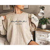 Mama Est Sweatshirt, Custom Mama Est 2024 Sweatshirt, Custom Mom Sweatshirt, Mom Gift, New Mom Gift, Mama Sweatshirt, Gift for Mom
