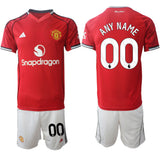 Manchester United Custom 2025 26 Red Home Soccer Jersey Suit