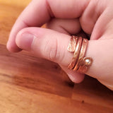 Matching Stackable Brides Mag Copper Crystal Embedded Wrap Ring