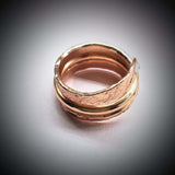 Matching Stackable Brides Mag Copper Crystal Embedded Wrap Ring