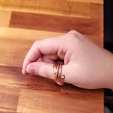 Matching Stackable Brides Mag Copper Crystal Embedded Wrap Ring