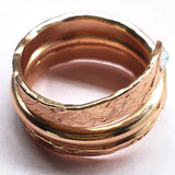 Matching Stackable Brides Mag Copper Crystal Embedded Wrap Ring