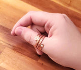 Matching Stackable Brides Mag Copper Crystal Embedded Wrap Ring