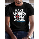 Men's Breathable 100% Cotton T-Shirt - Crew Neck, Short Sleeve, Comfortable Graphic Print, Ideal for Indoor & Outdoor Activities, Jesus Element Design, Perfect Gift for Men, Dad, Husband, Grandpa, Family, Black Made in USA