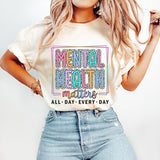 Mental Health Matters Dalmatian Dots T-Shirt, Mental Health T-Shirt, Bright Doodles Dots, Awareness T-Shirt, Positive Affirmation, Self Love, Be Kind