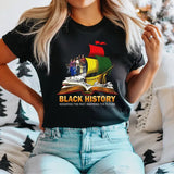 Merch Black History Melanin T-Shirt, African Women Pride Shirt, Proud Of Black History Tee, Afro Women Gift Tee, Black History Flag T-Shirt.