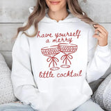 Merrier With A Martini Sweatshirt, Christmas Martini Shirt, Christmas Drink Hoodie, Cocktail Club, Christmas Party, Espresso Martini, Unisex Sweater