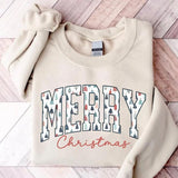 Merry Christmas Sweatshirt, Christmas Crewneck Women Holiday Sweatshirt, Cute Xmas Sweater Cozy Winter Oversized Sweatshirt, Christmas Cotton Fit Cotton Fit