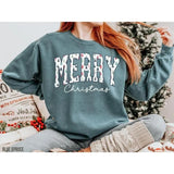 Merry Christmas Sweatshirt, Christmas Crewneck Women Holiday Sweatshirt, Cute Xmas Sweatshirt Cozy Winter Cotton Womenswear