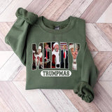 Merry Trumpmas Shirt, Trump Merry Christmas Shirt, Trump Christmas T-Shirt, President Trump MAGA Christmas 2024 Cotton Crewneck