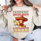 Mexican Gingerbread With Sombrero Christmas Shirt, Arriba Abajo Al Centro Pa Dentro Sweater, Gingerbread Man Feliz Navidad Hoodie, Unisex Sweater Pullover Tee