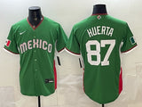 Mexico Baseball #87 Huerta Green 2026 World Baseball Classic 26 World Cup