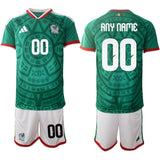 Mexico Custom Green 2026 World Cup Home Soccer Jersey Suit