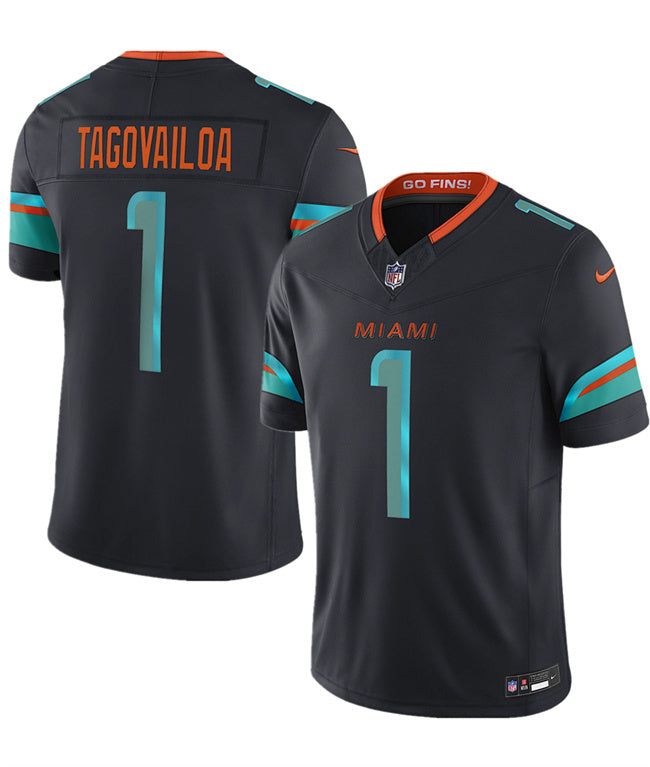 Miami Dolphins Active Player Custom Black 2025 F.U.S.E. “Rivalries” Vapor Limited