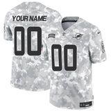 Miami Dolphins Customized 2024 F.U.S.E Arctic Camo Salute to Service Limited