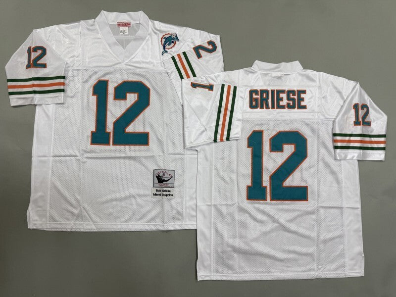 Miami Dolphins #12 Bob Griese Miami Dolphins Style 2