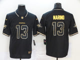 Miami Dolphins #13 Dan Marino Dolphins Black Retro Gold 944