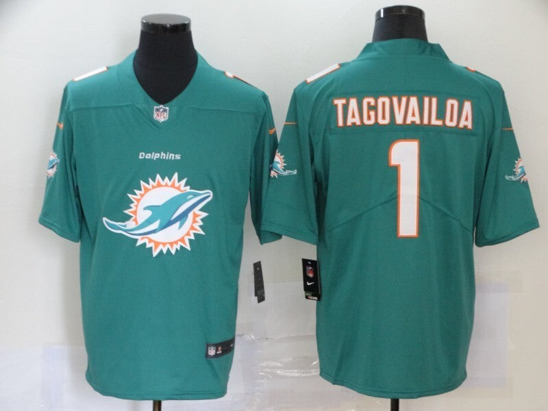 Miami Dolphins #1 Tua Tagovailoa Big Logo Fashion 083