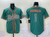 Miami Dolphins #1 Tua Tagovailoa Dolphins Collaboration