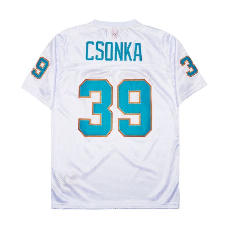 Miami Dolphins #39 Larry Csonka Dolphins 39 White 1972 Retro Style 1